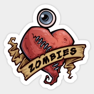 I Love Zombies Sticker